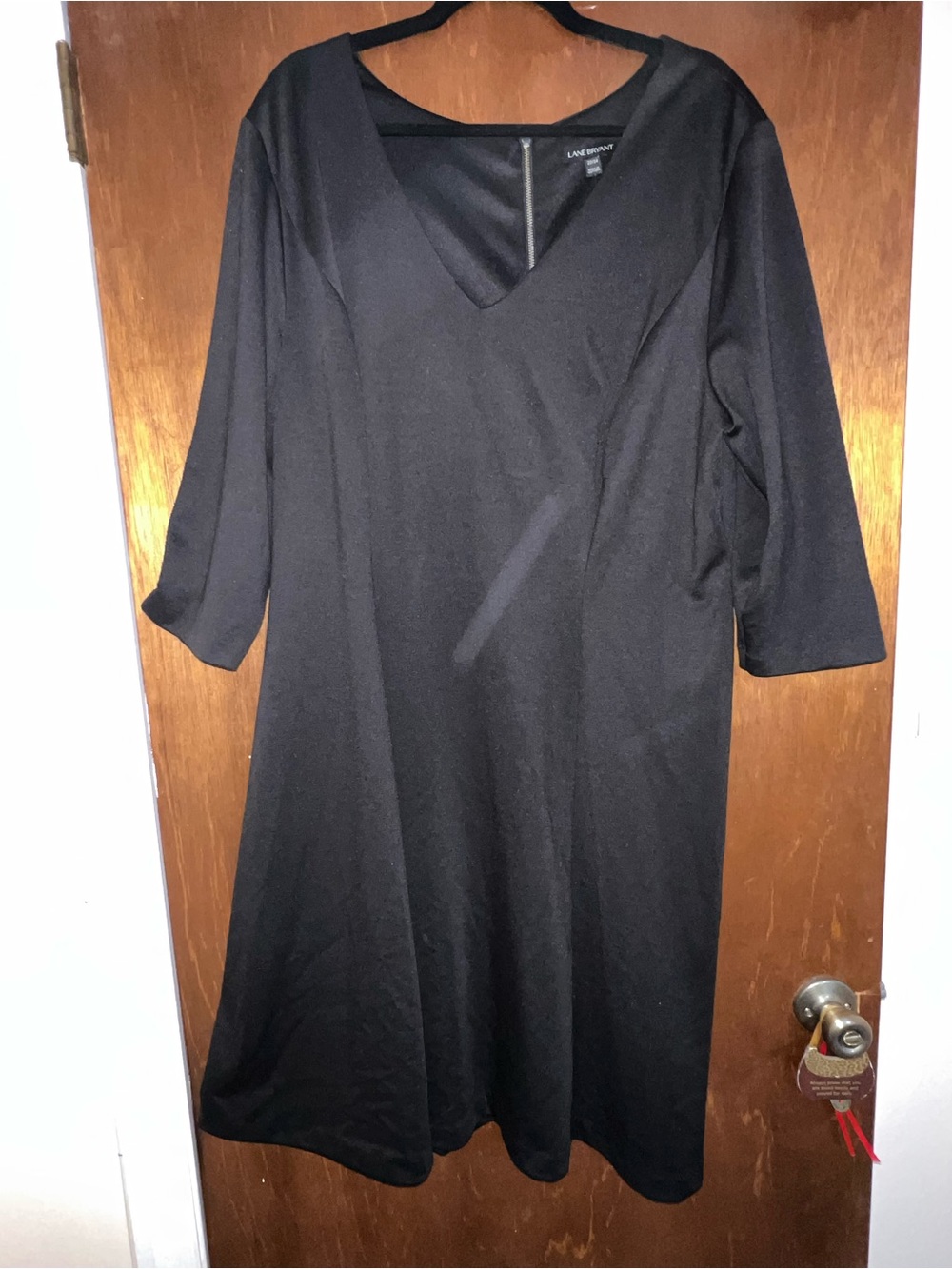 Lane Bryant Black V-Neck Swing Dress
